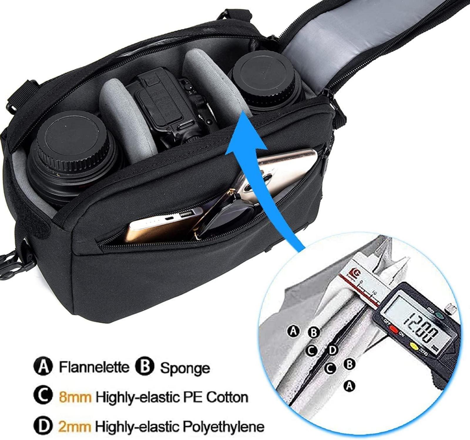 Kameratasche Gürteltasche Wasserdicht für DSLR/SLR Kamera Schwarz