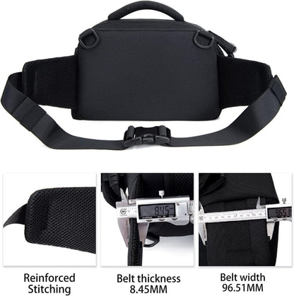 Kameratasche Gürteltasche Foto Umhängetasche Wasserdicht für DSLR/SLR Kamera, Schwarz
