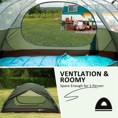 Bessport Ultraleichtes Campingzelt für 1, 2, 3 Personen, wasserdicht & winddicht, Kuppelzelt für Outdoor-Aktivitäten