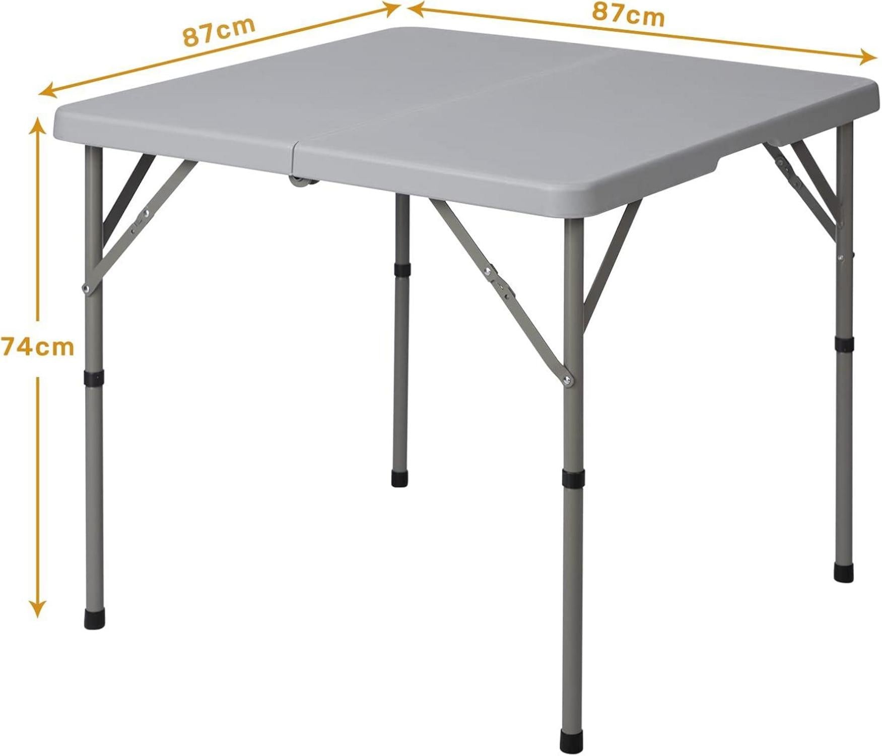 Klapptisch Quadratisch 87cm Campingtisch Klappbar Gartentisch
