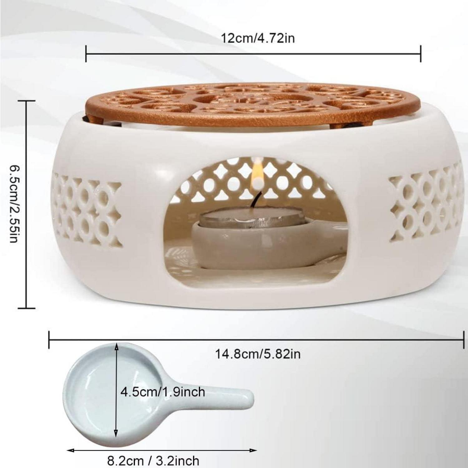 Keramik Stövchen Teewärmer Teekanne Teelichthalter Herdmatte