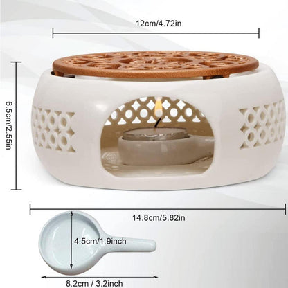 Keramik Stövchen Teewärmer Teekanne Teelichthalter Herdmatte