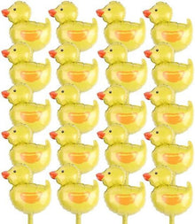 20 Stück Mini Ente Ballon Folienballons Bauernhof Tier Gelb Babyparty