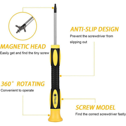 Torx Schraubendreher Set 7tlg. mit Hebelwerkzeug für Konsolen & Computer