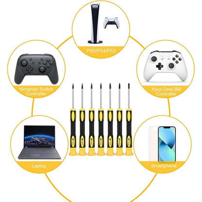 Torx Schraubendreher Set 7tlg. mit Hebelwerkzeug für Konsolen & Computer