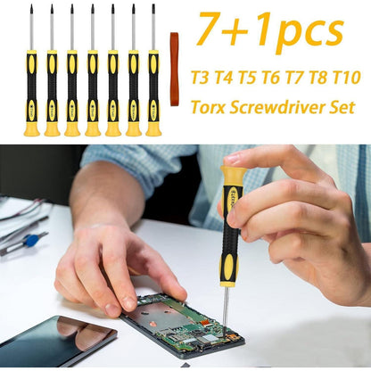 Torx Schraubendreher Set 7tlg. mit Hebelwerkzeug für Konsolen & Computer