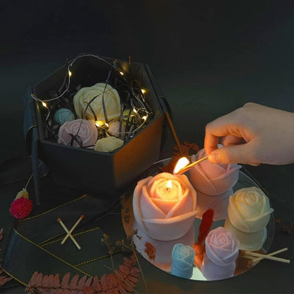 6Pcs Kerzenformen Zum Gießen Kerzen Formen Silikon DIY Kit