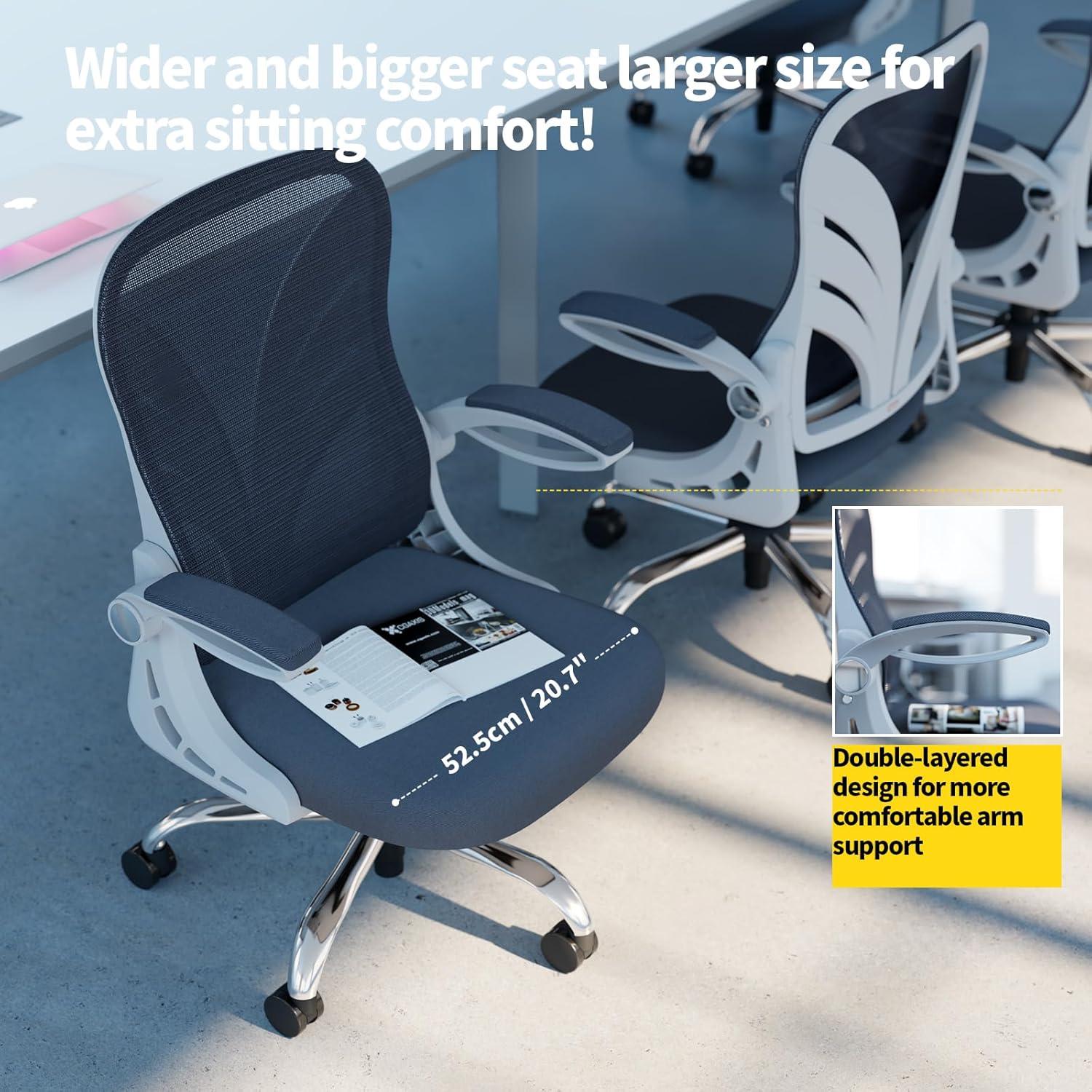 Ergonomischer Bürostuhl mit klappbarer Rückenlehne & erweitertem