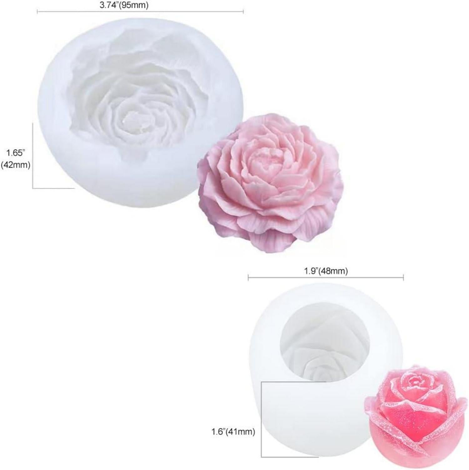 NICAVKIT Silikonformen Kerzen DIY Blume Gießen Formen Rose
