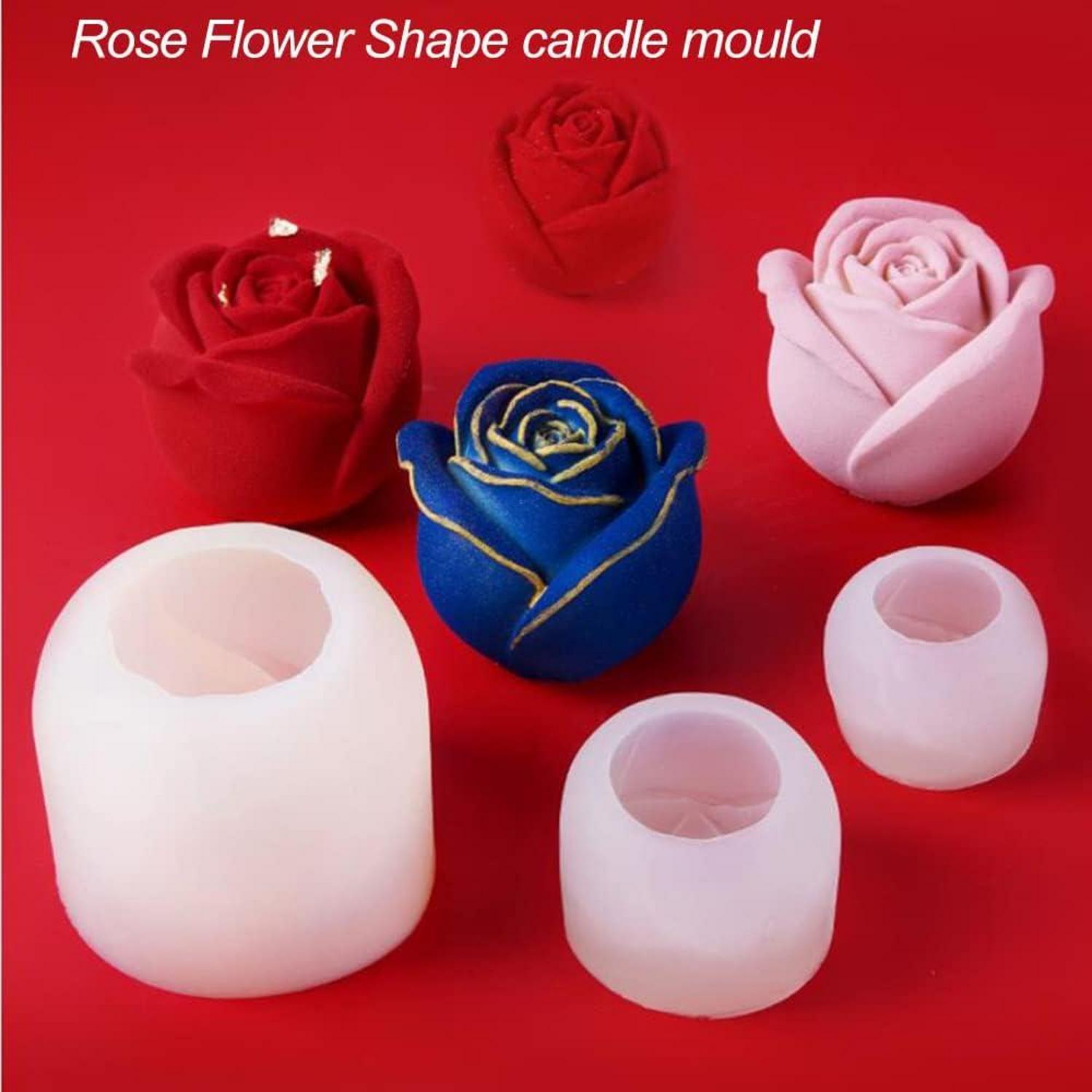NICAVKIT Silikonformen Kerzen Gießformen Blume DIY Duftkerze Seife 2er Set