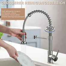 Hochwertiger Edelstahl Küchenarmatur mit ausziehbarer