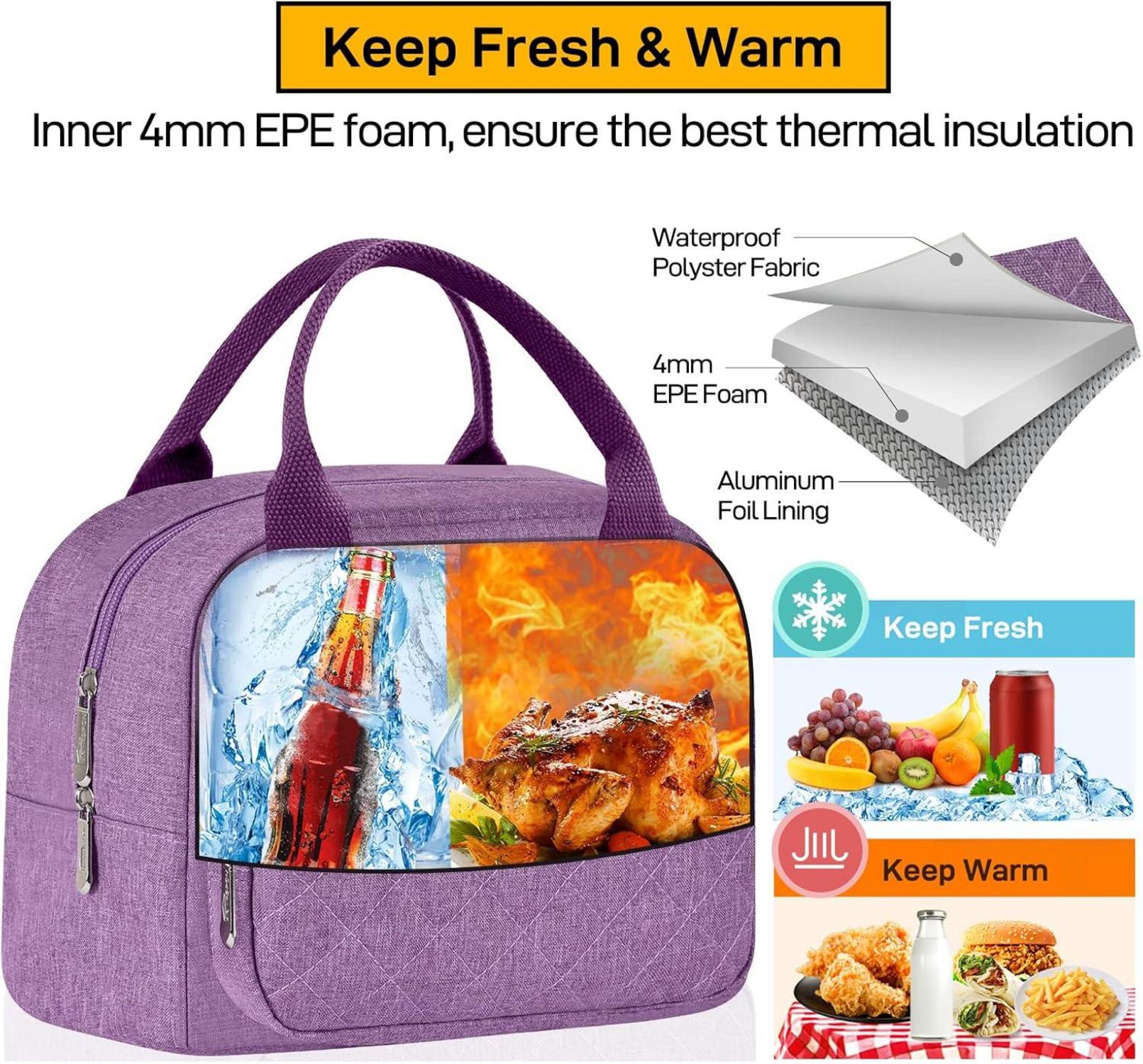 Isolierte Lunchtasche für Frauen Männer Arbeit Kühltasche