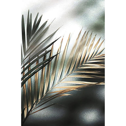 Abstraktes Poster-Set: Goldene Blätter Wandbilder (3er Set)