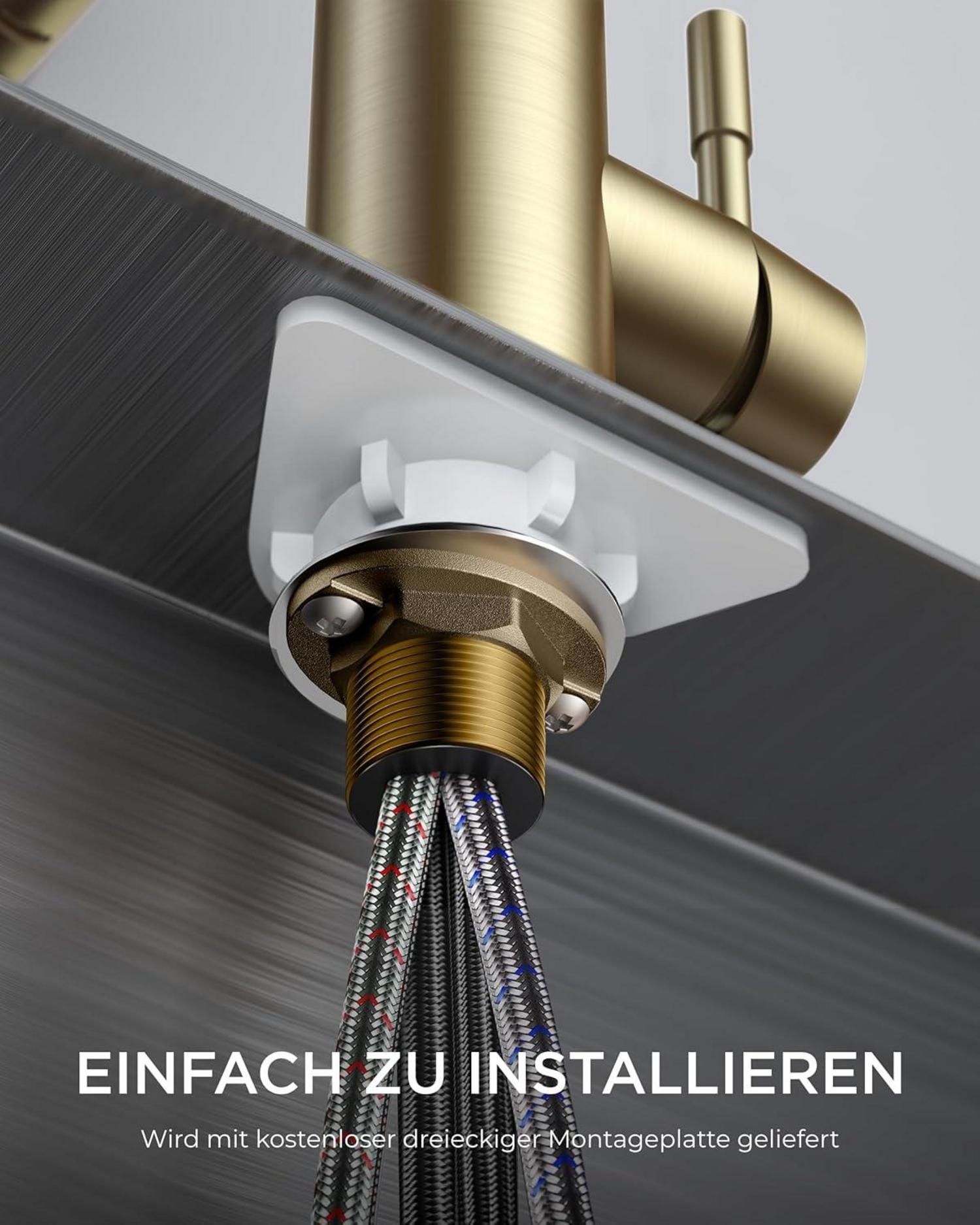 Wasserhahn Küche Hochdruck mit Brause Ausziehbar Armatur