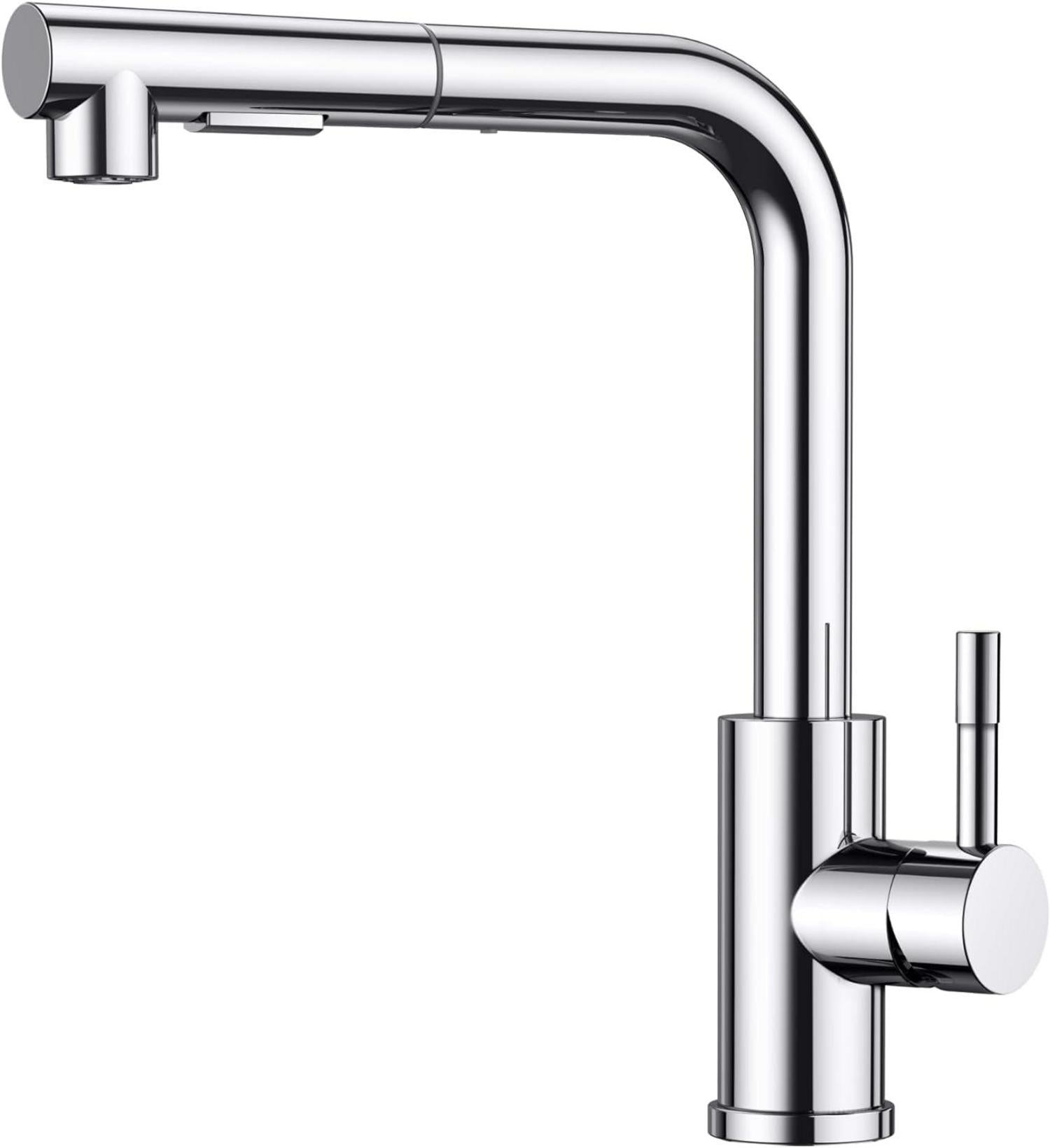 Hochdruck Küchenarmatur mit ausziehbarer Brause, Chrom