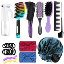 Detangle Haarbürste Set für Naturhaar Afro Haare mit Sprühflaschen