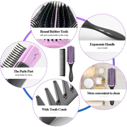 Detangle Haarbürste Set für Naturhaar Afro Haare mit Sprühflaschen