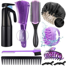 Detangle Haarbürste Set für Naturhaar Afro Haare 3a Bis 4c mit Satin