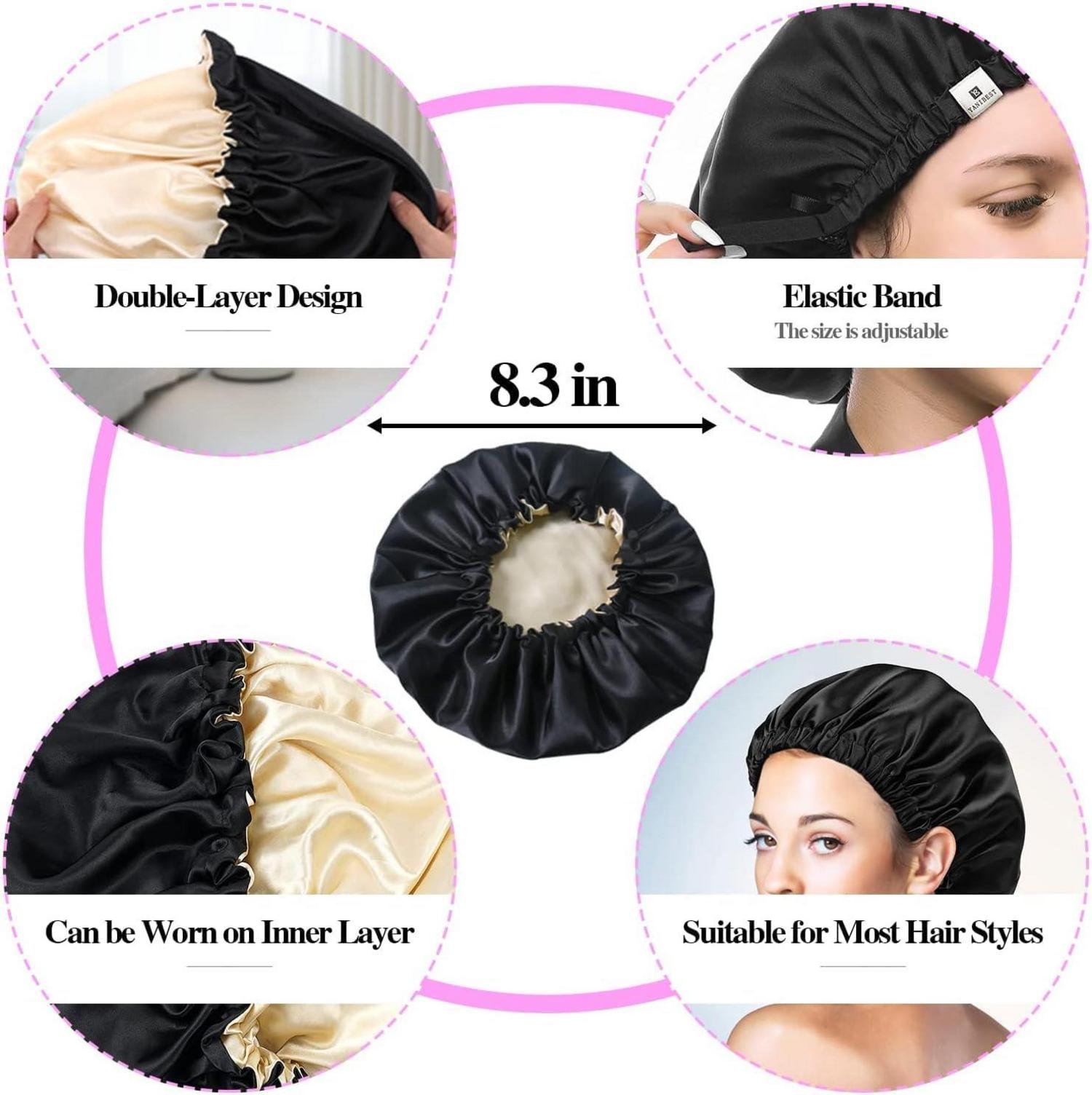 Detangle Haarbürste Afro Haare 4c Satin Bonnet Schlafmütze Set