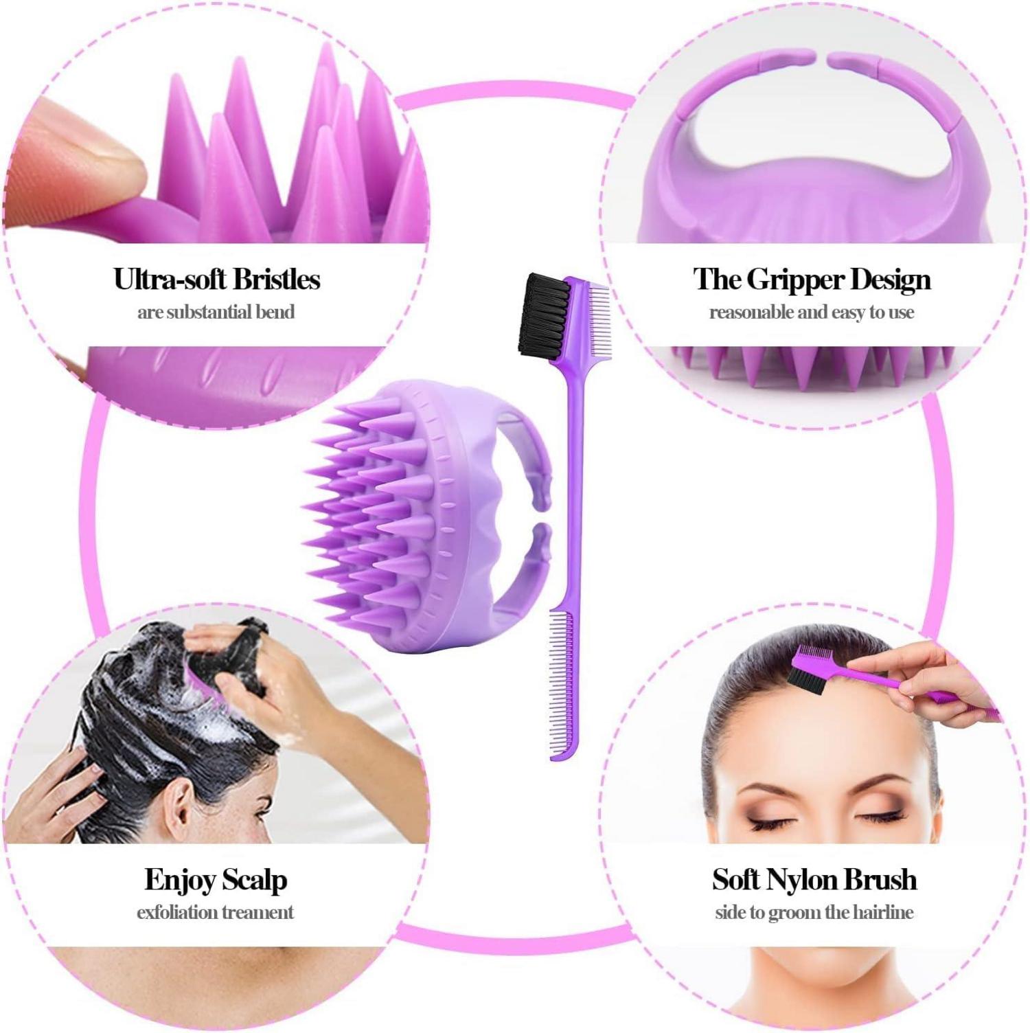 10 Stück Detangle Haarbürste Set Afro Haare 3a Bis 4c mit Satin