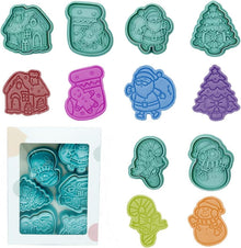 Ausstechformen Weihnachten 6-teiliges Set 3D Kunststoff Keksausstecher