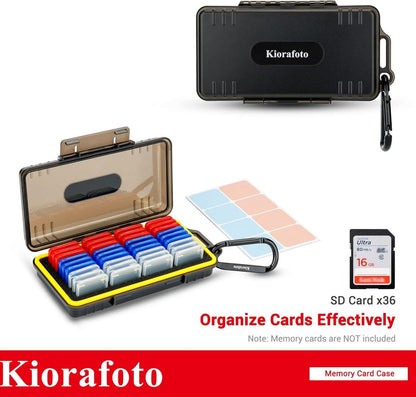 Kiorafoto SD Karten Aufbewahrung Case 36er Pack 3 Farben