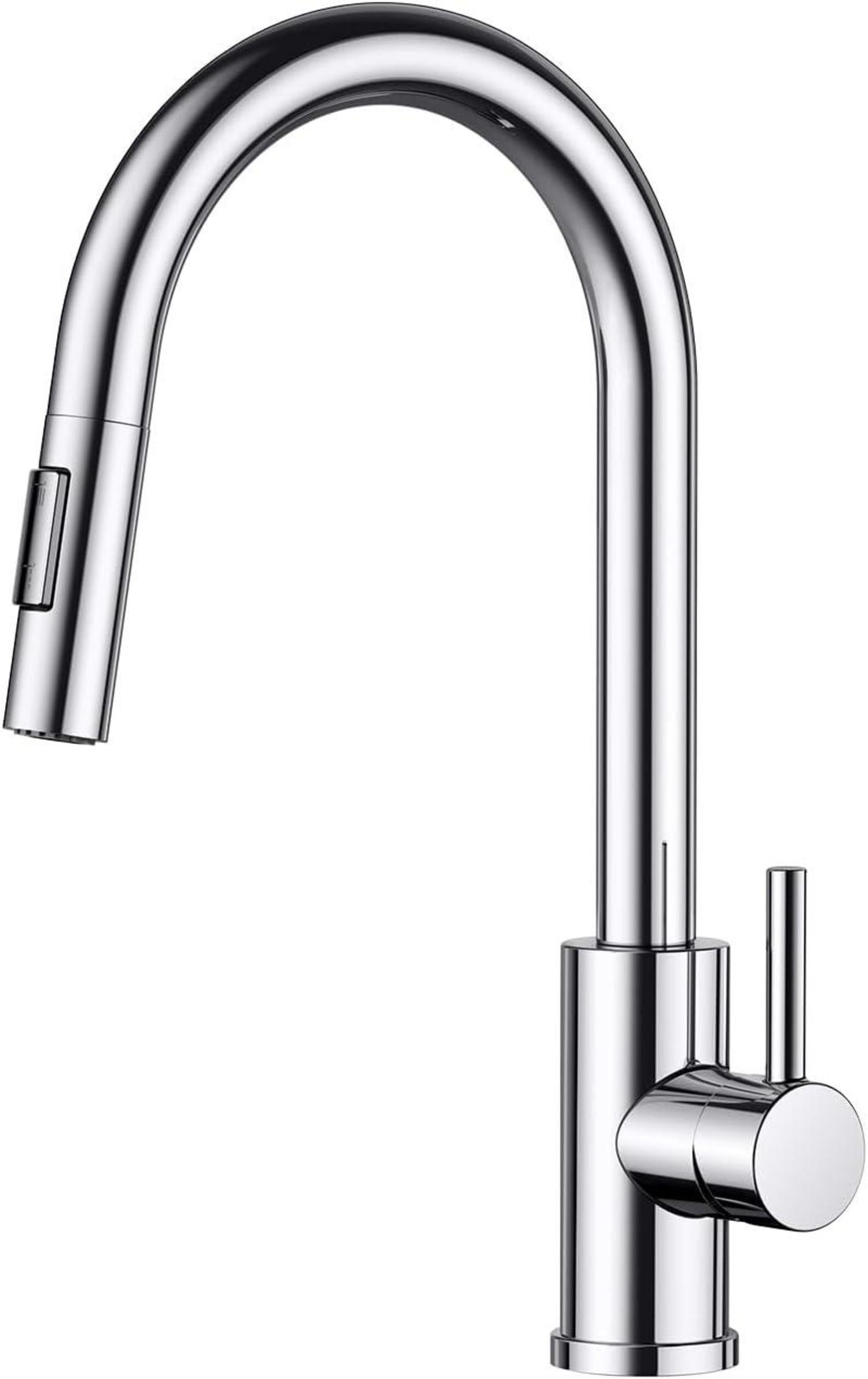 Moderne FORIOUS Küchenarmatur mit ausziehbarer Brause - Chrom