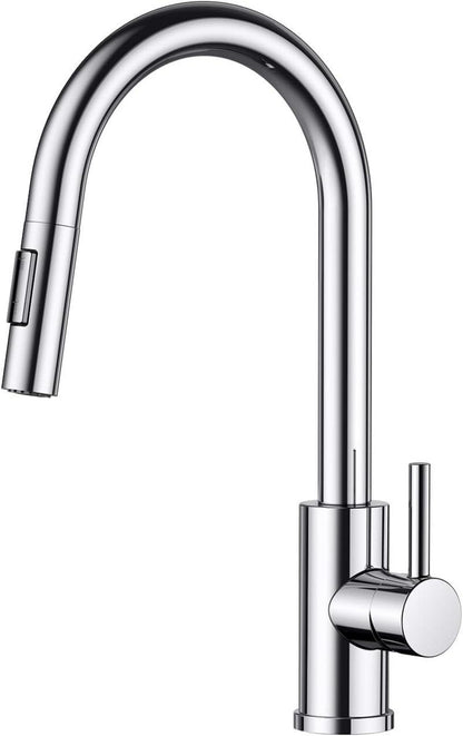 Moderne FORIOUS Küchenarmatur mit ausziehbarer Brause - Chrom