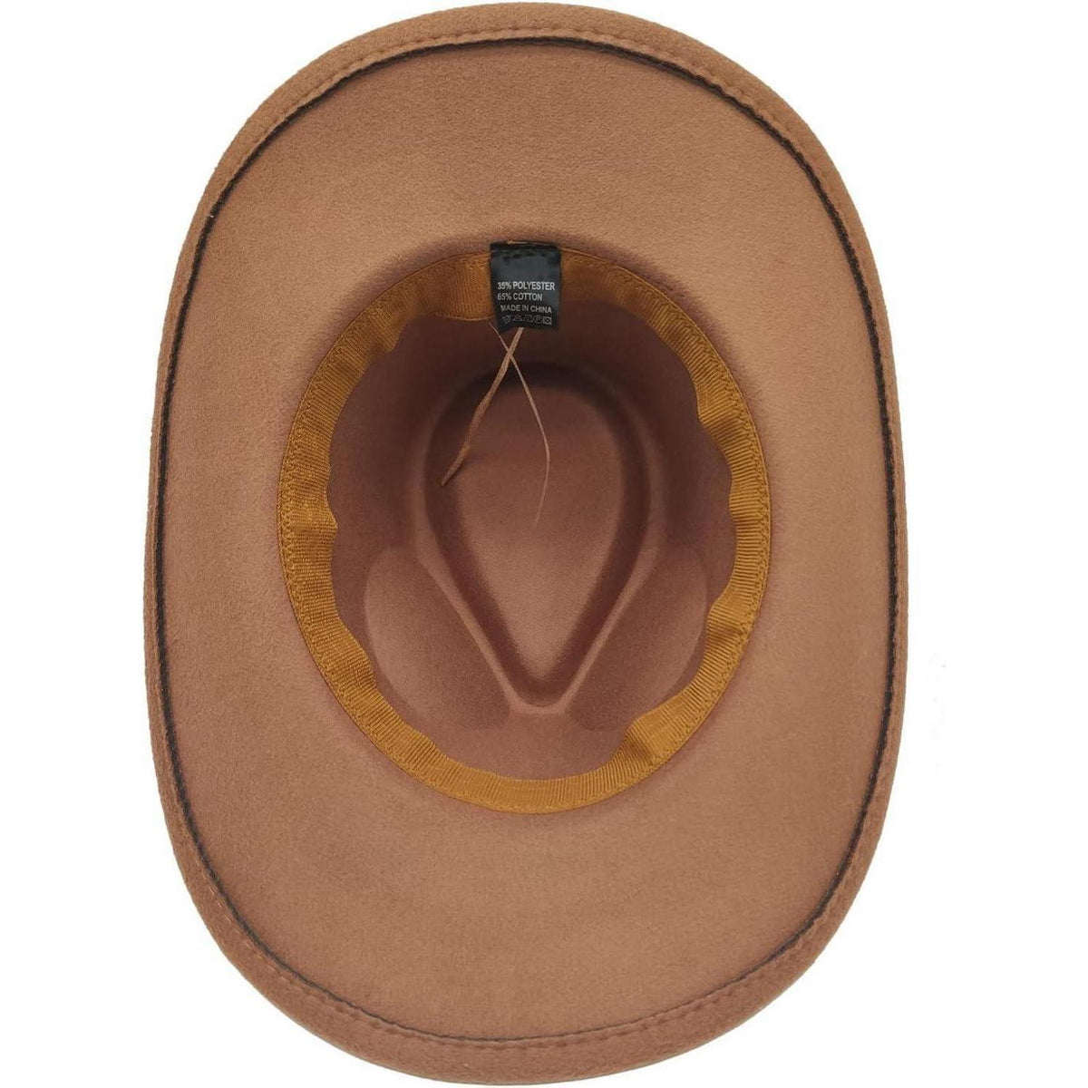 Cowboyhut mit Band und Metallakzenten in Lederoptik