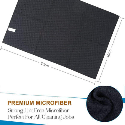 6er Pack Mikrofaser Trockentücher schwarz 40x56cm saugfähig & pflegeleicht