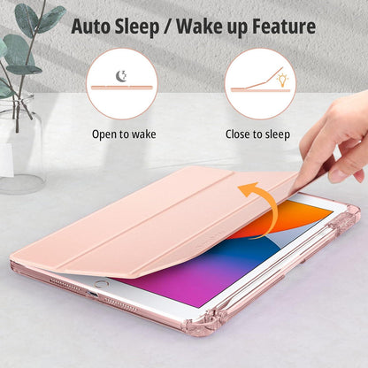 Hülle für iPad 10,2 Zoll 2021/2020/2019 Roségold Stoßfeste Schutzhülle