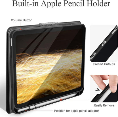 AUAUA iPad 10. Gen 2022 Auto Schlaf PU Leder Hülle Apple Stifthalter