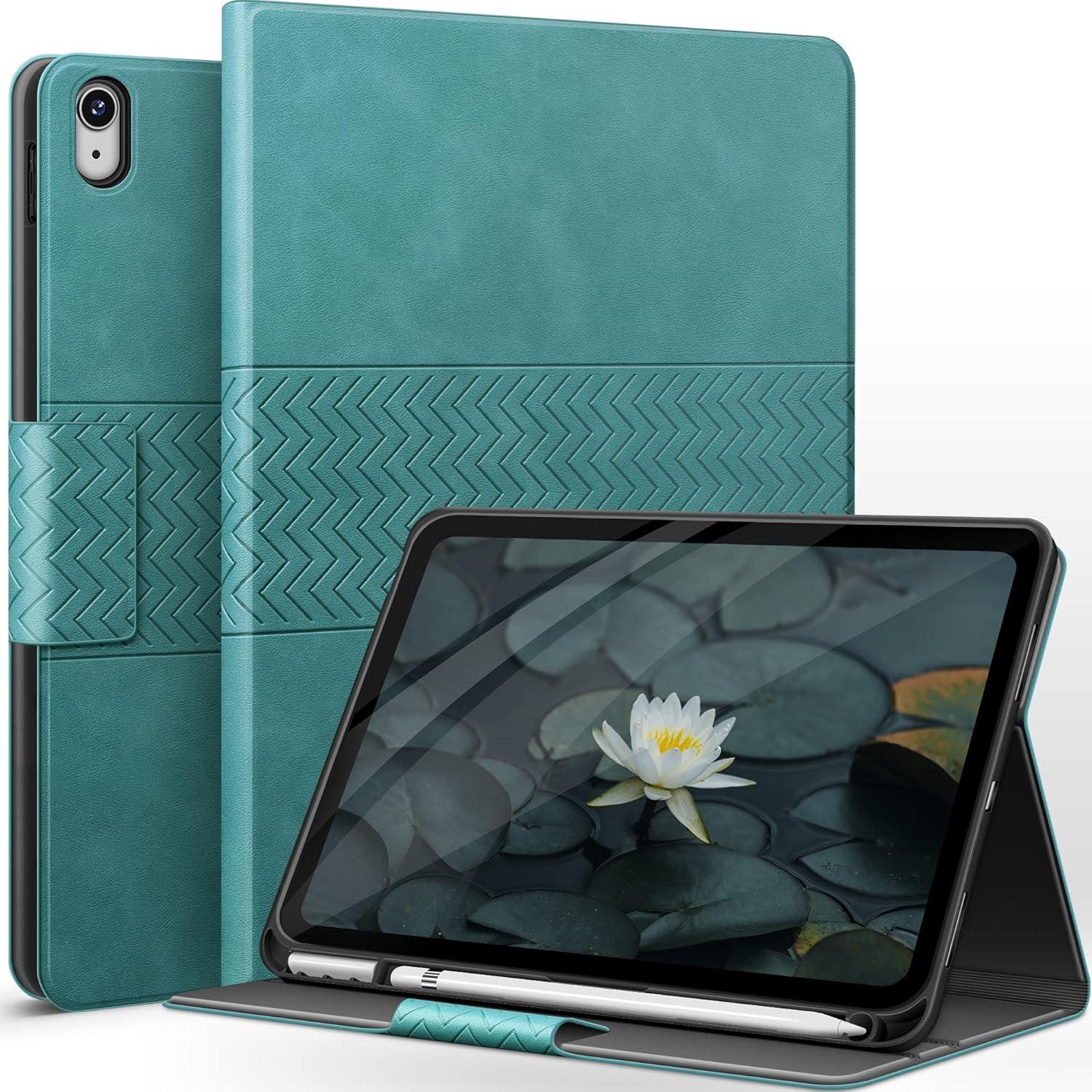 iPad 10.9 Zoll Hülle mit Stifthalter und Schlaf/Aufwach Funktion Grün