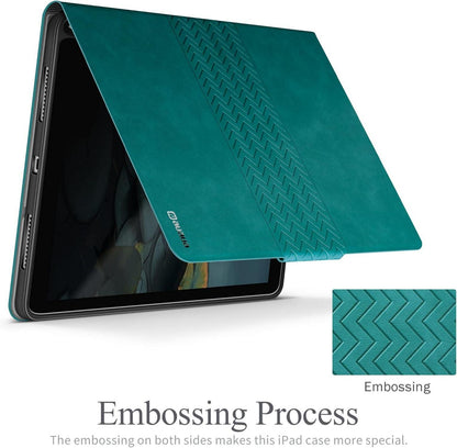 iPad 10. Generation 2022 Hülle mit Stifthalter, Auto Sleep/Wake, PU Leder Cover Grün