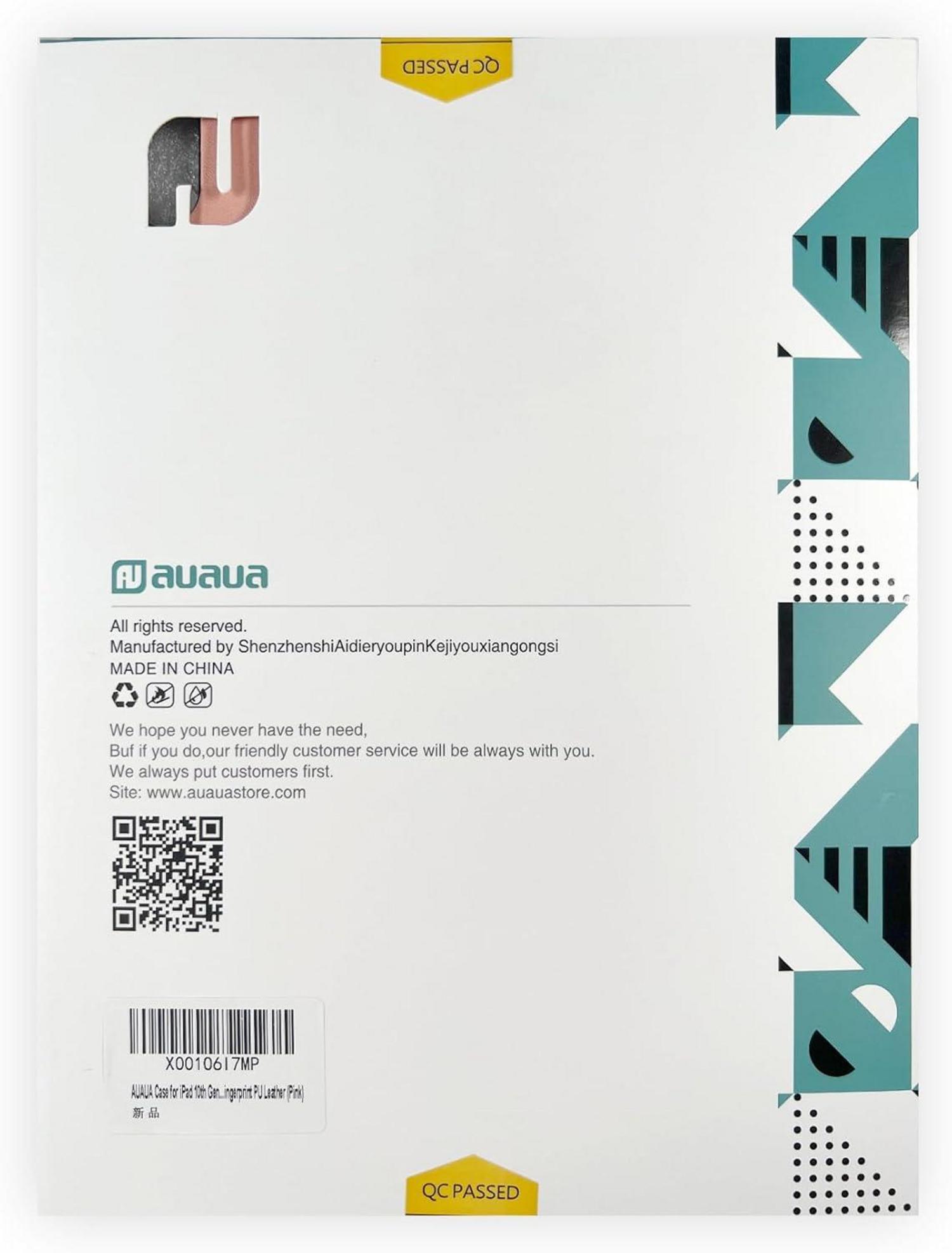 AUAUA iPad 10. Gen 2022 Hülle 10,9 Zoll PU Leder Cover mit Stifthalter