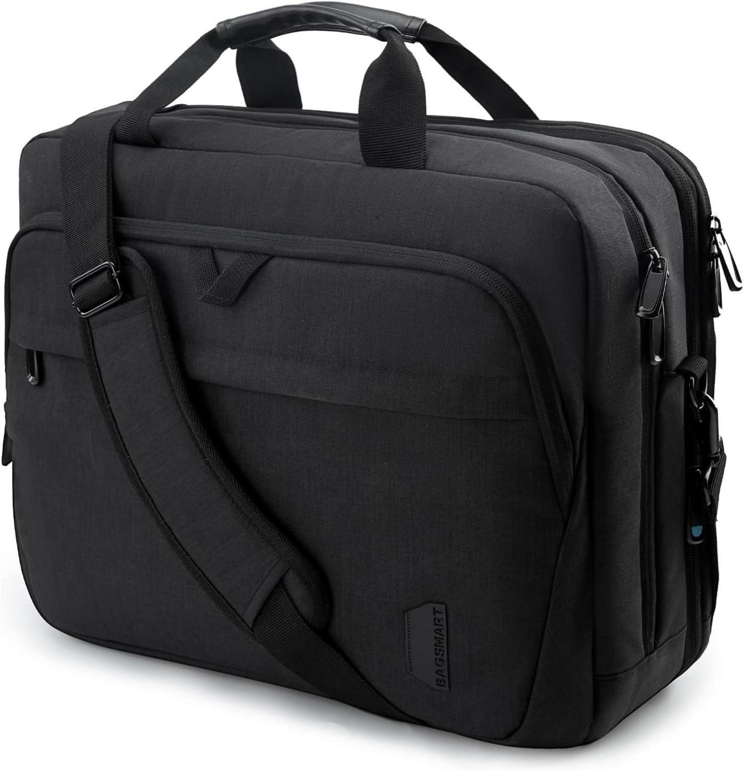 Laptoptasche für Geschäftsreisen und Büro, abschließbar - Schwarz 17,3