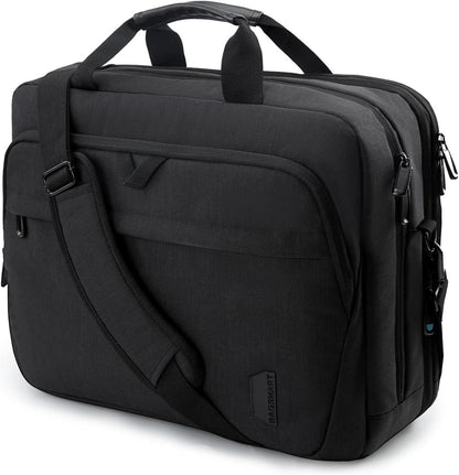 Laptoptasche für Geschäftsreisen und Büro, abschließbar - Schwarz 17,3