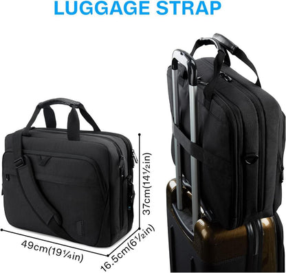 17,3-Zoll Laptoptasche Schwarz Erweiterbar Business Reise