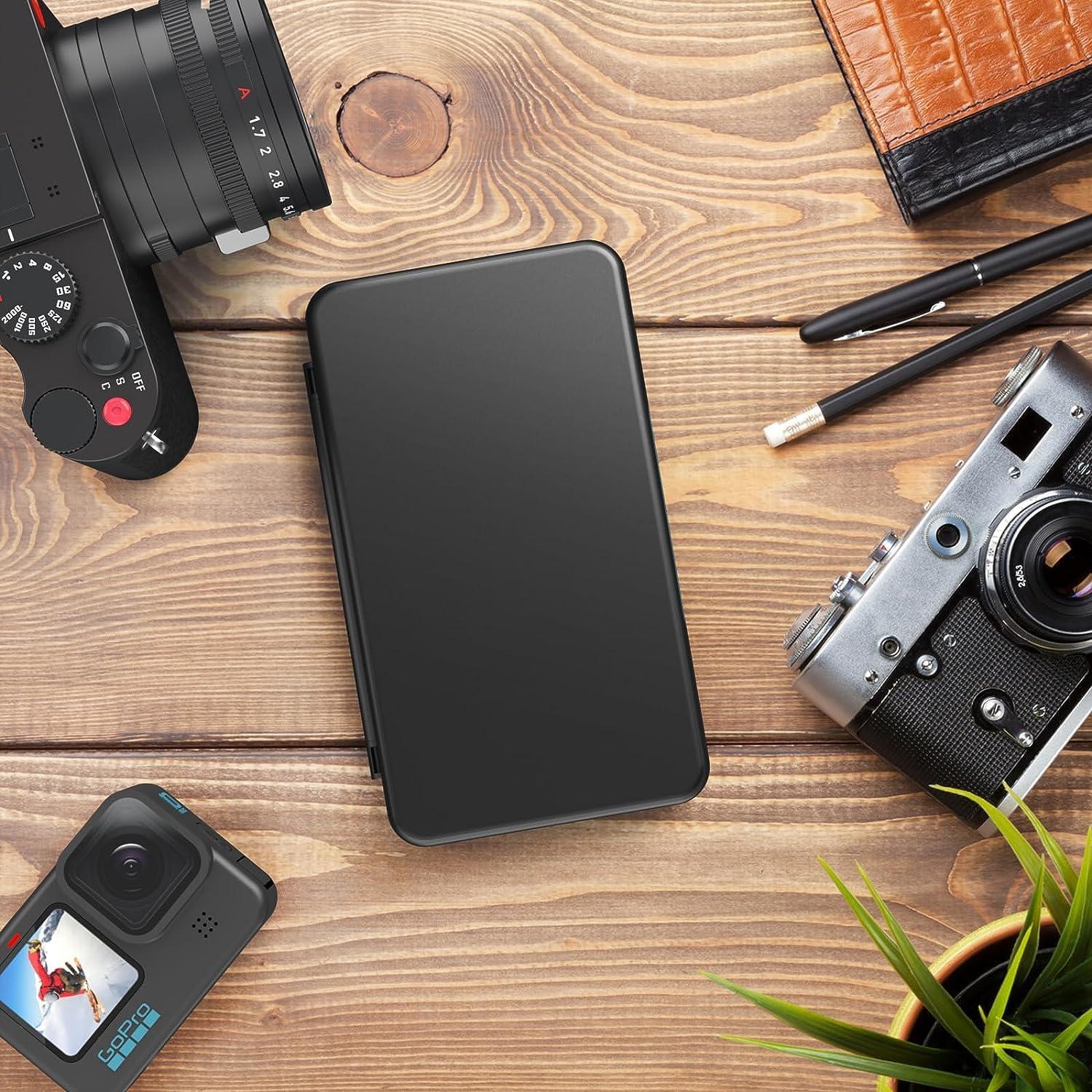 Speicherkarten Etui für SD Micro SD Karten Aufbewahrung 40 Steckplätze - Schwarz