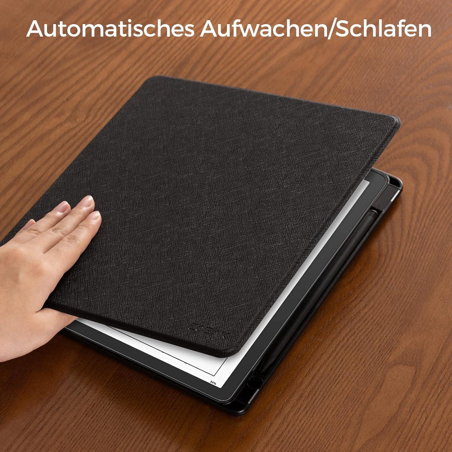 CoBak Kindle Scribe Hülle 10,2 Zoll - Stifthalter Sleep/Wake - Schwarz