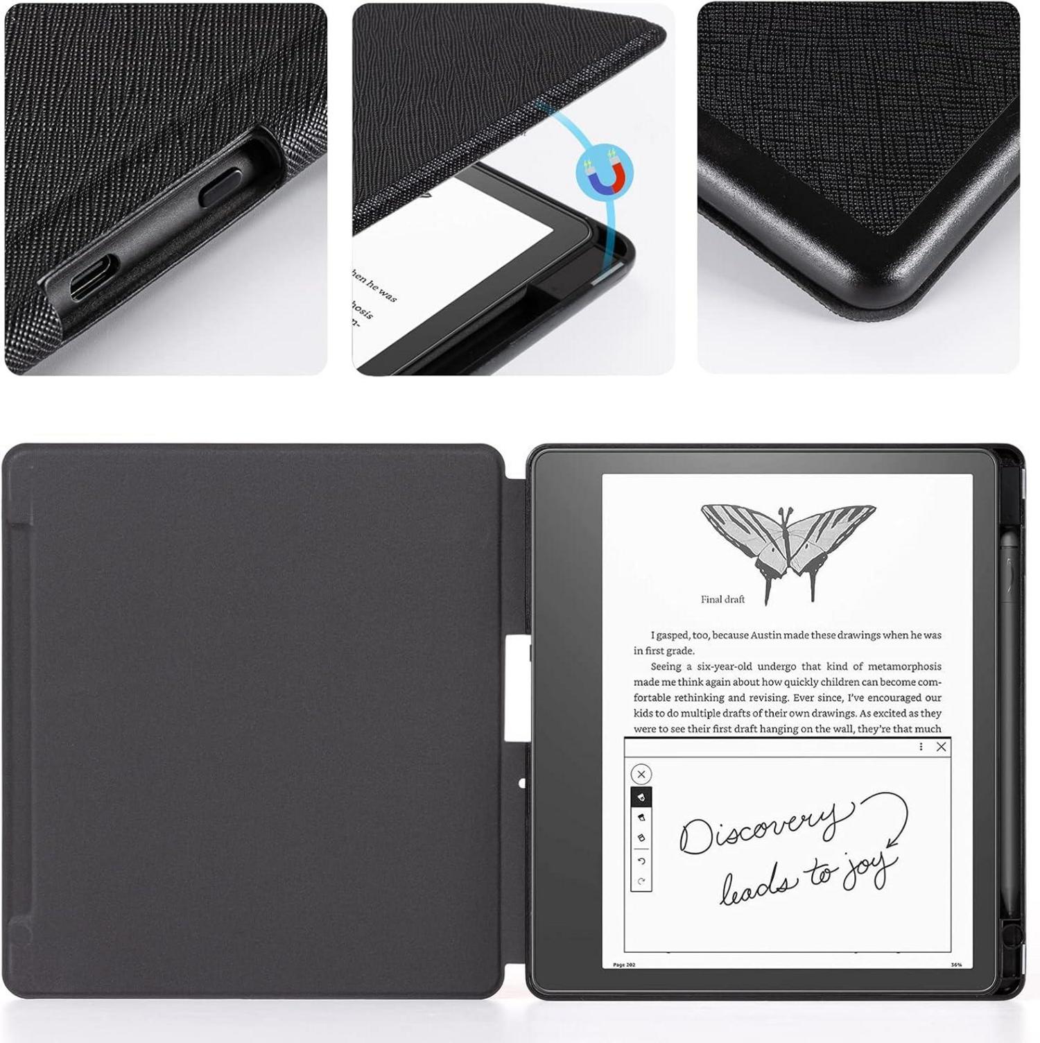 Kindle Scribe Hülle 10,2 Zoll 2022 - PU-Leder Stifthalter Sleep/Wake
