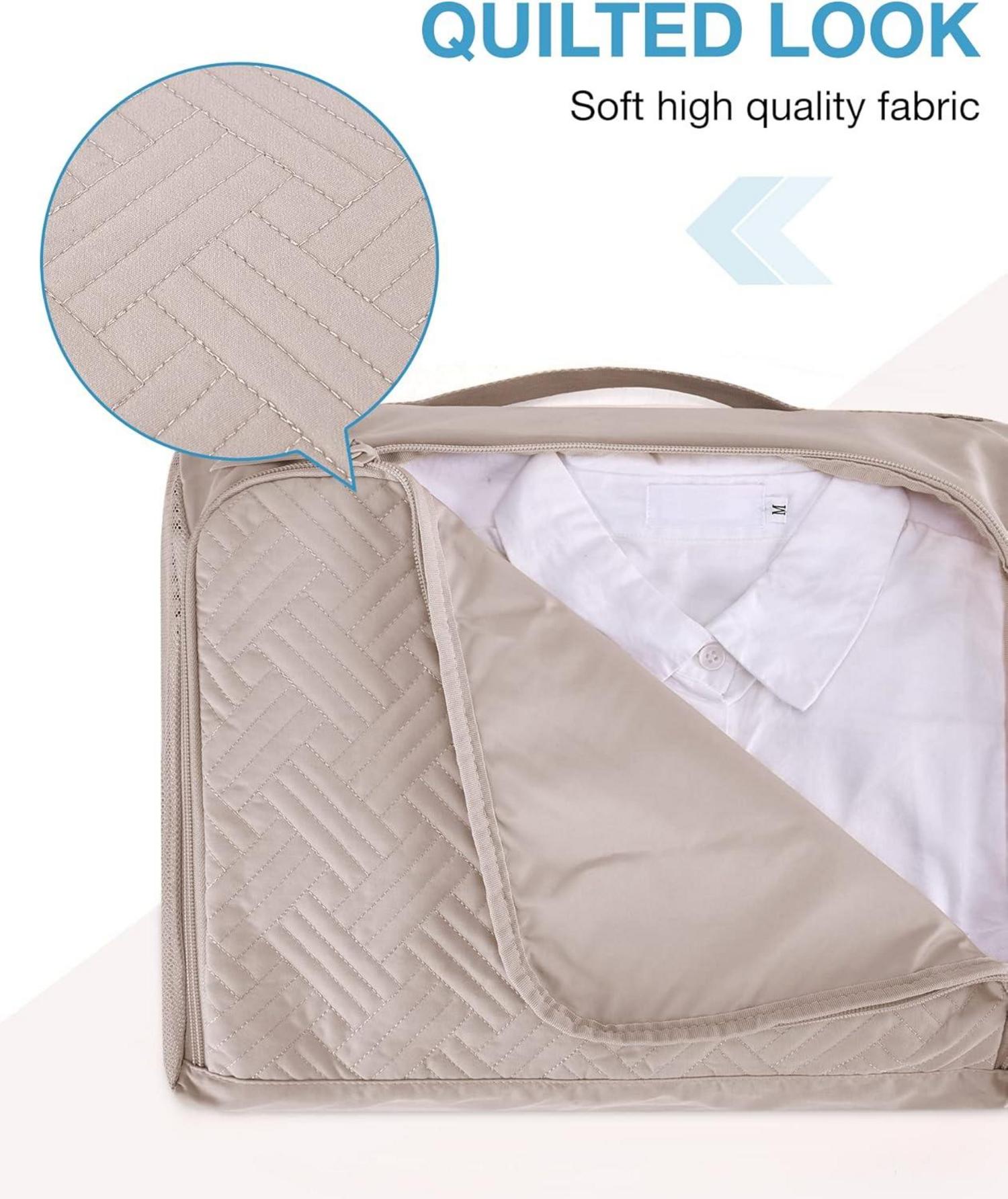 6-teiliges Packwürfel Set für Reisen und Urlaub, Beige