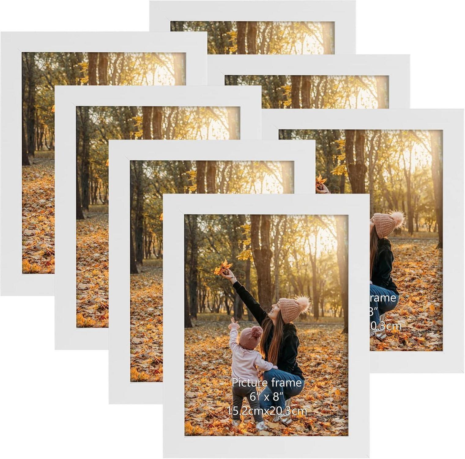 Bilderrahmen Set Weiß Fotorahmen Collage für Fotos 15x20 cm