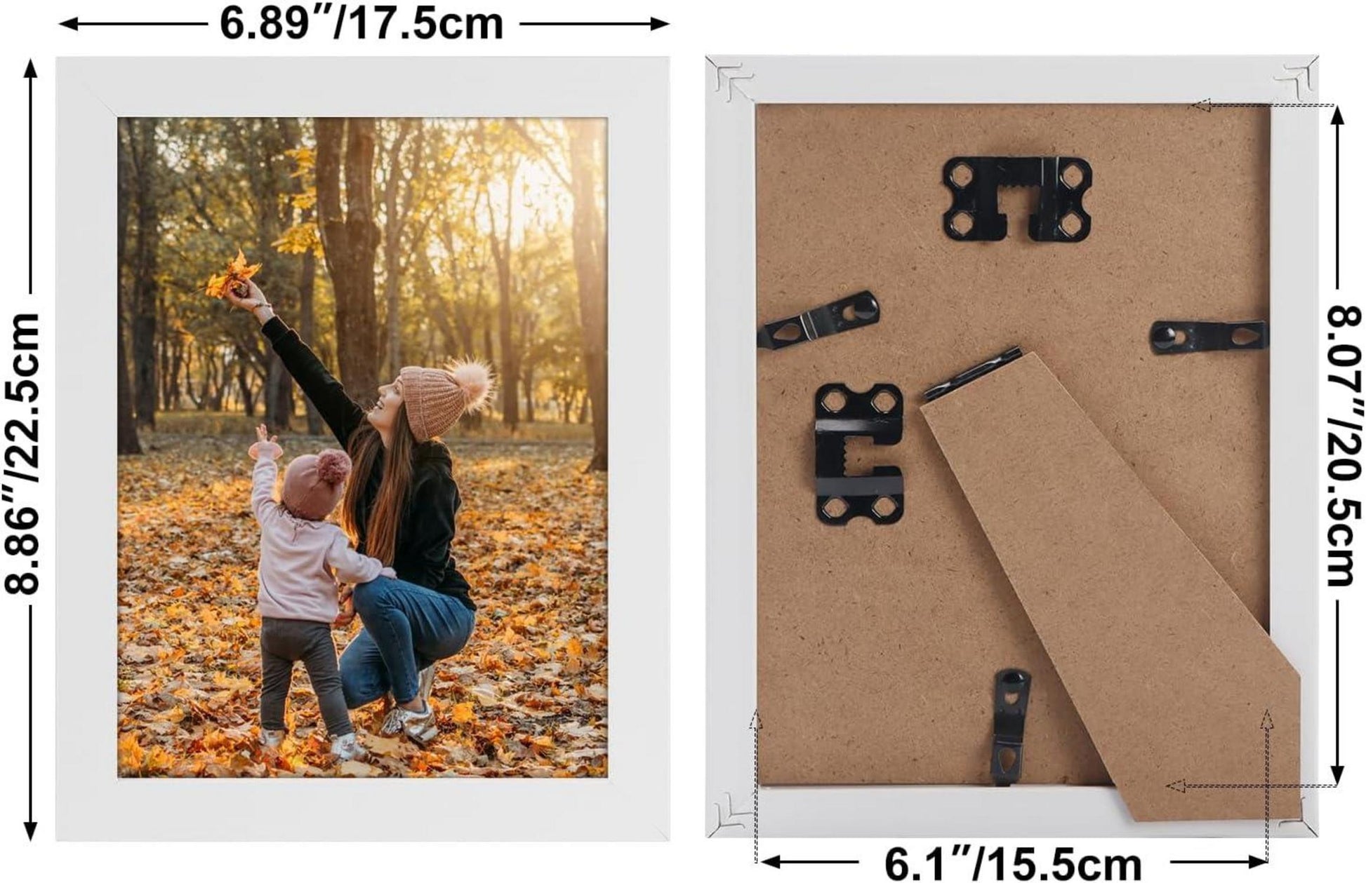 Bilderrahmen Set 15x20 cm Weiß Collage Fotorahmen 7er-Pack