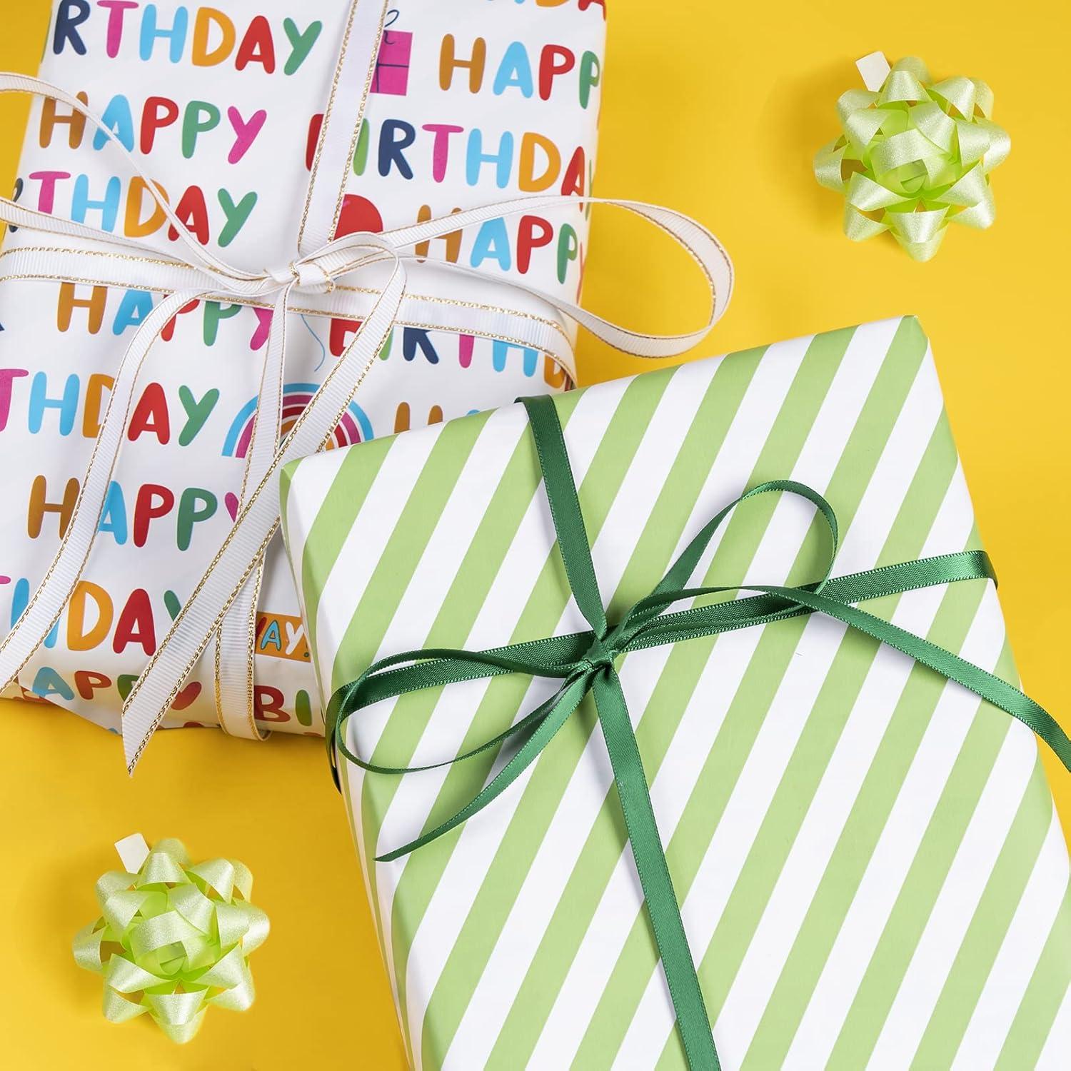 Wendbares Geschenkpapier 43,2x10m Happy Birthday Design