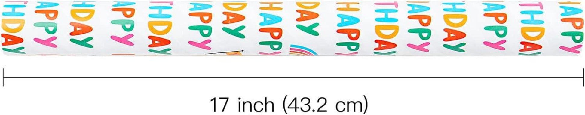 Wendbares Geburtstags-Geschenkpapier Happy Birthday 43,2cm x 10m