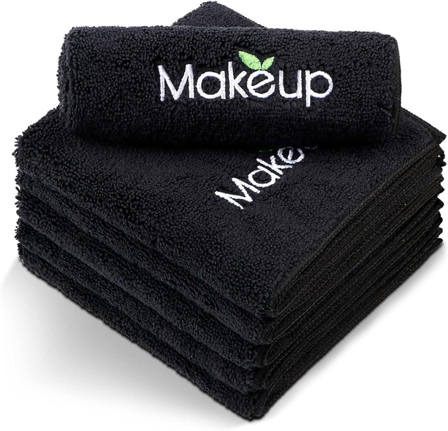 Ultraweiche Make-up-Entfernungstücher Mikrofaser Schwarz 6 Stück