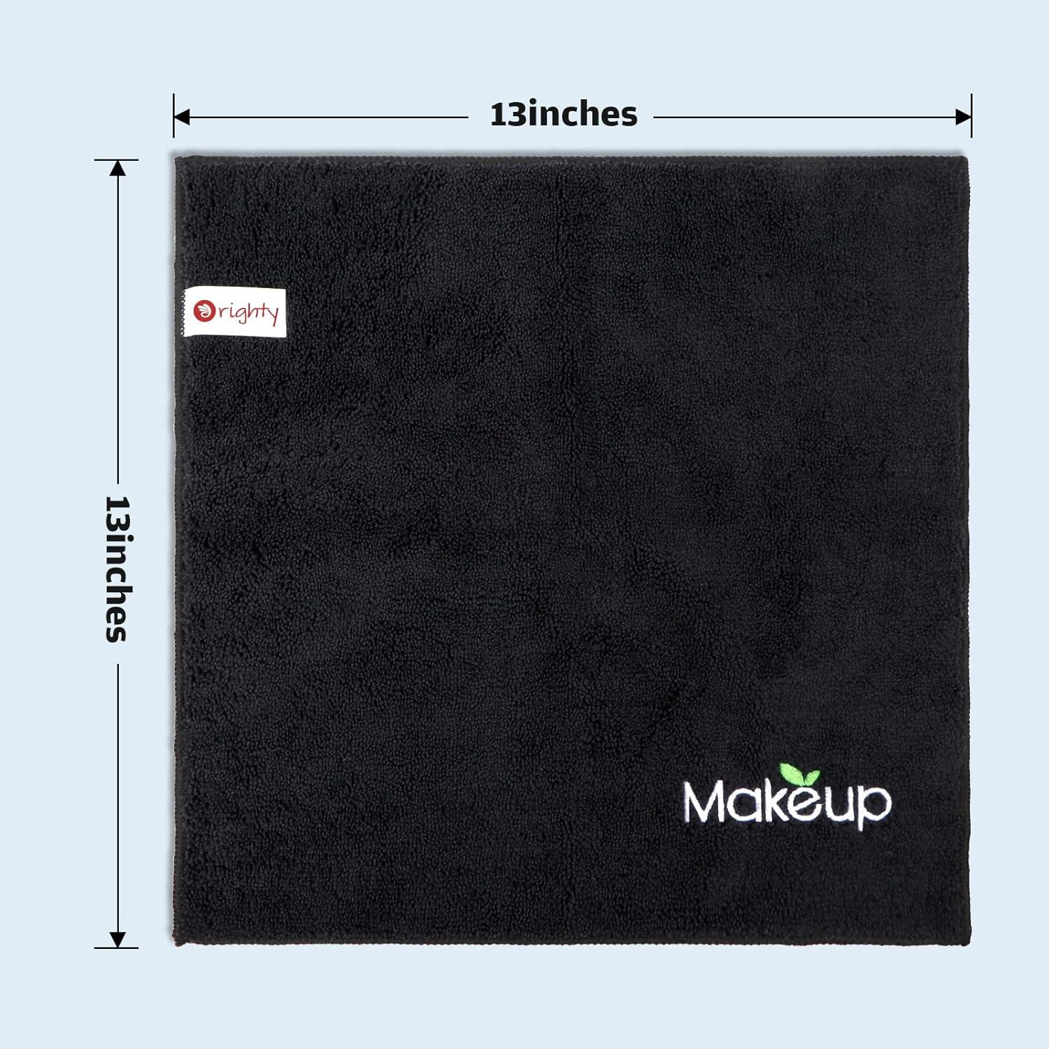 Orighty Make-up-Entfernungstücher, Schwarz, 6er Set, 33x33 cm, Mikrofaser
