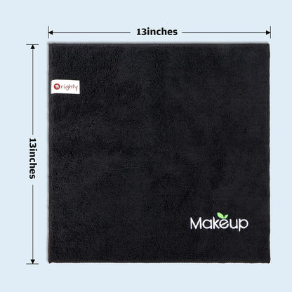 Orighty Make-up-Entfernungstücher, Schwarz, 6er Set, 33x33 cm, Mikrofaser