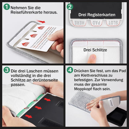 Flacher Wischmoppkopf Premium Fiber Mikrofaser-Pad 1Packung